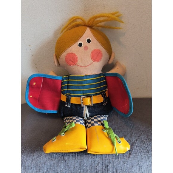 Vintage Playschool Dapper Dan Teaching Doll 10” 1970 Hong Kong - Picture 11 of 12